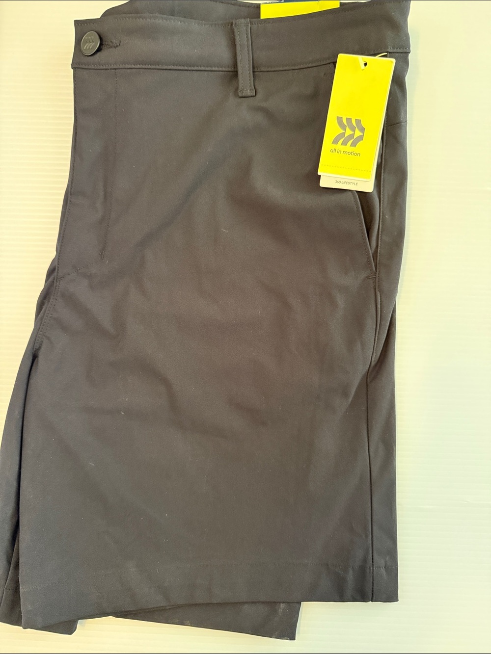 all in motion Black Flat-Front Performance Men's Shorts